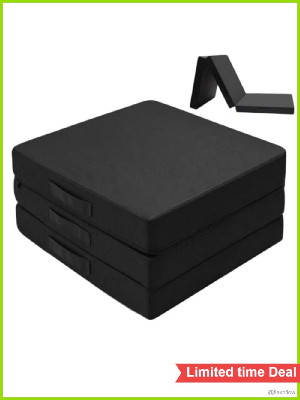 3 Inch Thick Yoga Mat 72x24 Tri-Fold Foldable Exercise Mat with Carrying